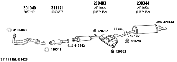 Escape Referencia 230344, 260403, 301040, 311171