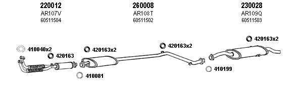 Escape Referencia 220012, 230028, 260008