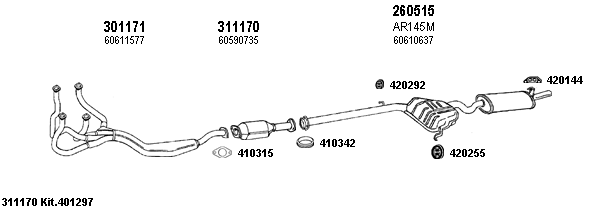 Escape Referencia 260515, 301171, 311170